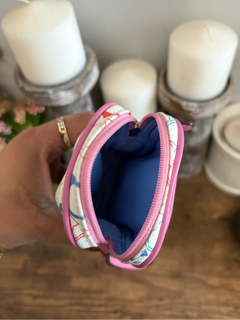 Coach Floral Print Pink Trim digital camera Pouch - Picture 6 of 6
